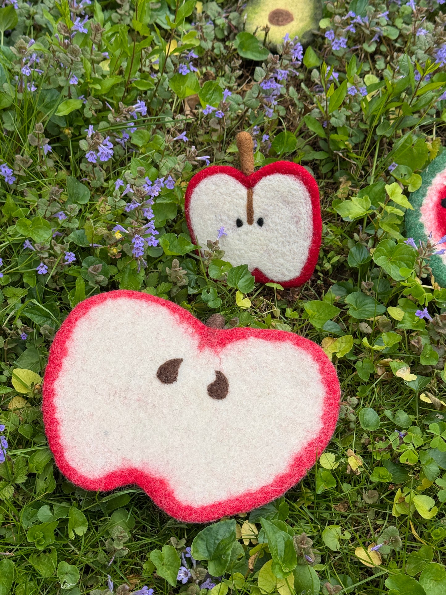 Cheesenut Handmade Wool Felt Coaster | Cute Fruit & Animal Shaped Drink Coaster, Natural Pure Wool Absorbent Table Decor for Coffee Mug & Tea Cup